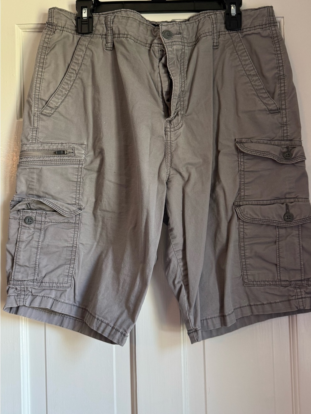 Men's Cargo Shorts - Gray Utility Style